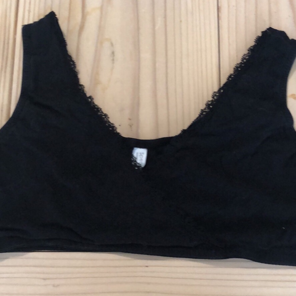 XL Maternity Black Cotton Sleeping/Nursing Bra